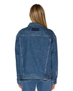 Womens Oversized Jacket Token Krystal Oversized Jackets - Denim