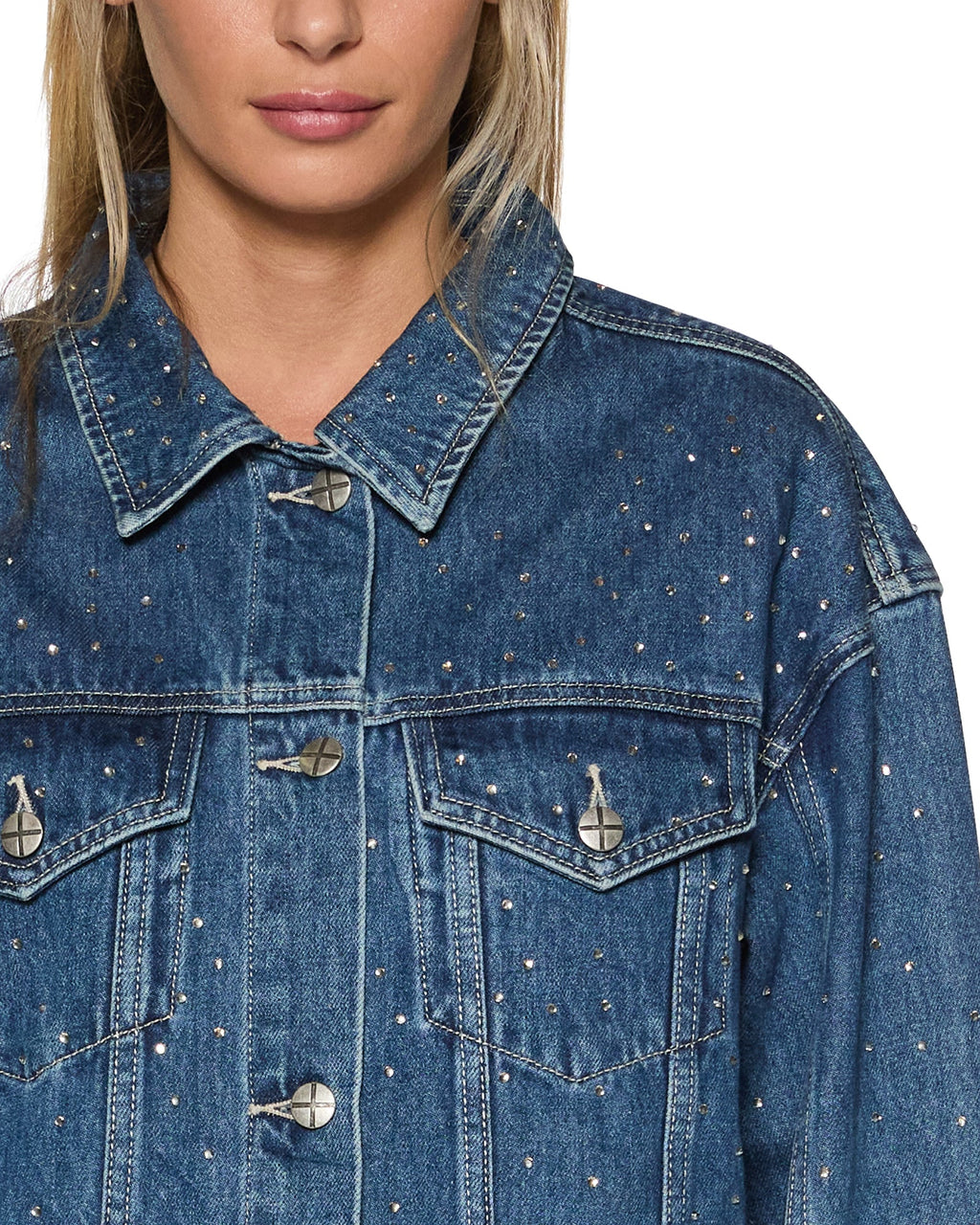 Womens Oversized Jacket Token Krystal Oversized Jackets - Denim