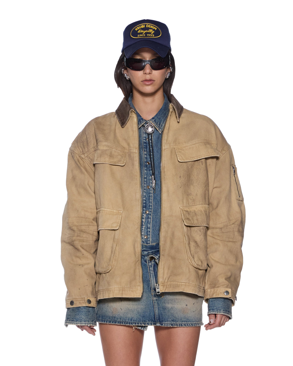 Womens Workwear Jacket Sierra Oversized Jackets - Tan