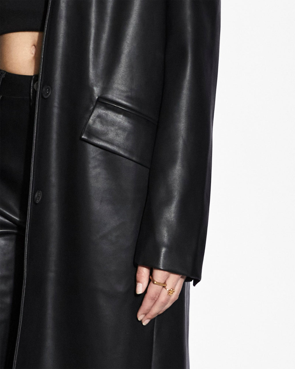 Womens Zephyr Duster Black Relaxed Jackets - Black