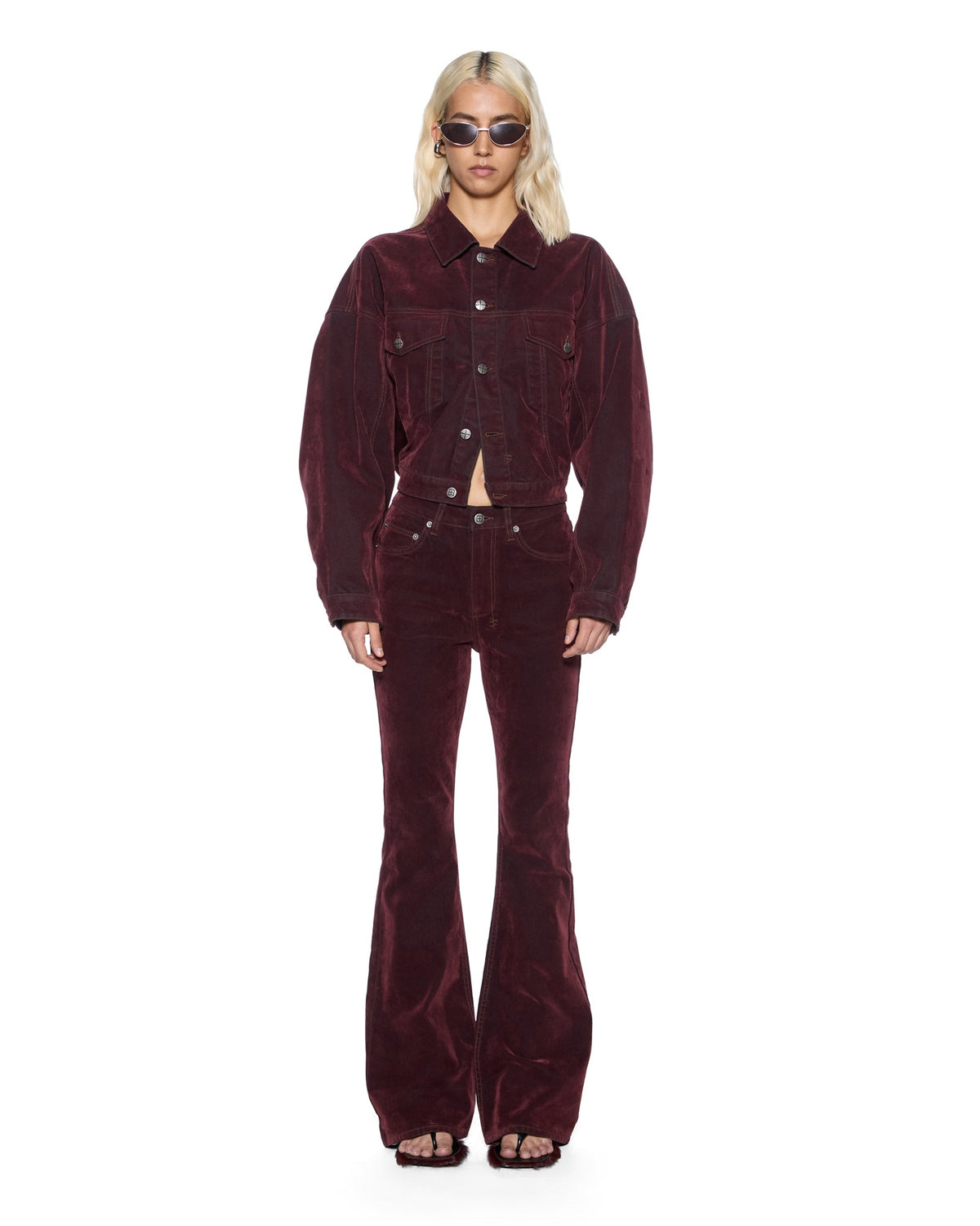 Womens Soho Merlot Slim Denim Jeans - Burgundy