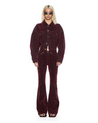 Womens Soho Merlot Slim Denim Jeans - Burgundy
