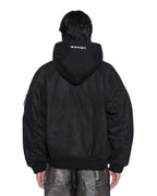 Mens Sin City Plated Waxed Jacket Black Regular Jackets - Black