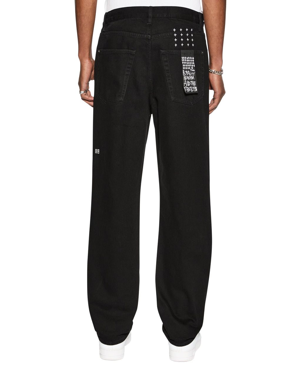 Mens Anti K Blackout Relaxed Denim Jeans - Black