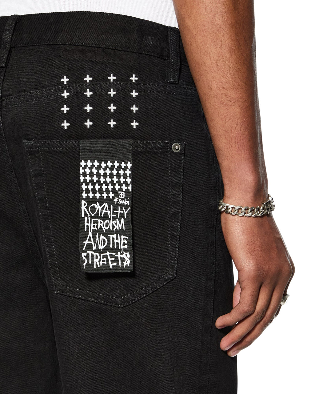 Mens Anti K Blackout Relaxed Denim Jeans - Black
