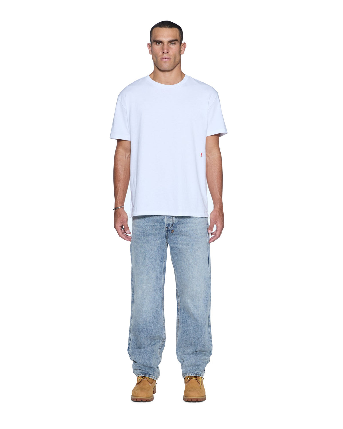 Mens Anti K Champagne Blue Relaxed Denim Jeans - Denim