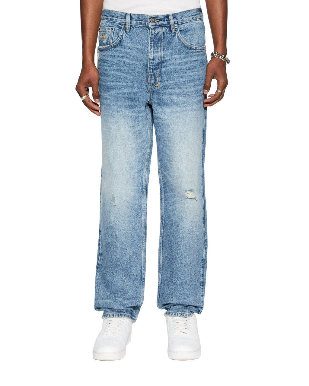 Mens Anti K Maverik Relaxed Denim Jeans - Denim