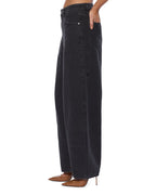 Womens Barrel Jean Carpenter Black Barrel Leg Denim Jeans - Black