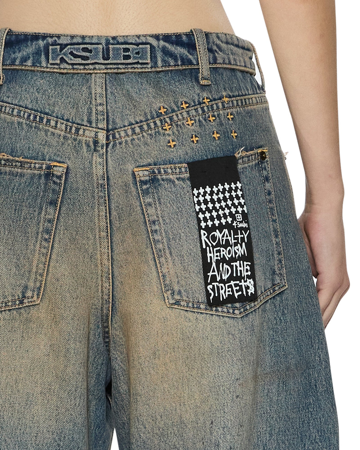 Womens Barrel Jean Dune Flip Barrel Leg Denim Jeans - Denim