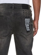 Mens Bronko Graphite Bootcut Denim Jeans - Grey