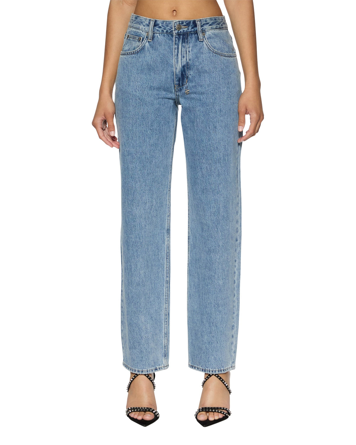 Womens Brooklyn Authentik Straight Denim Jeans - Denim