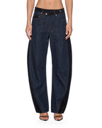 Womens Barrel Jean Vixen Spliced Barrel Leg Denim Jeans - Black