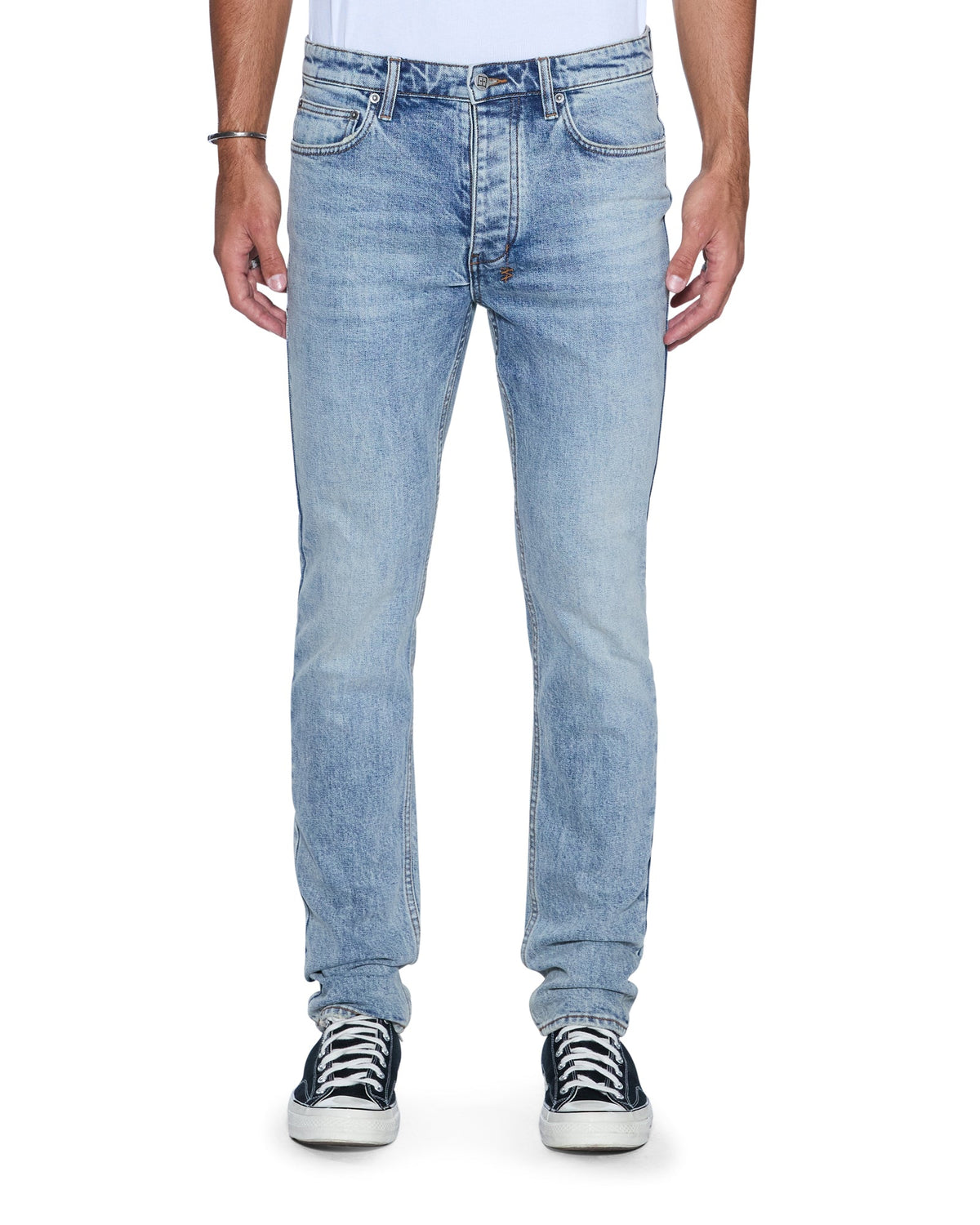 Mens Chitch Champagne Blue Slim Denim Jeans - Denim