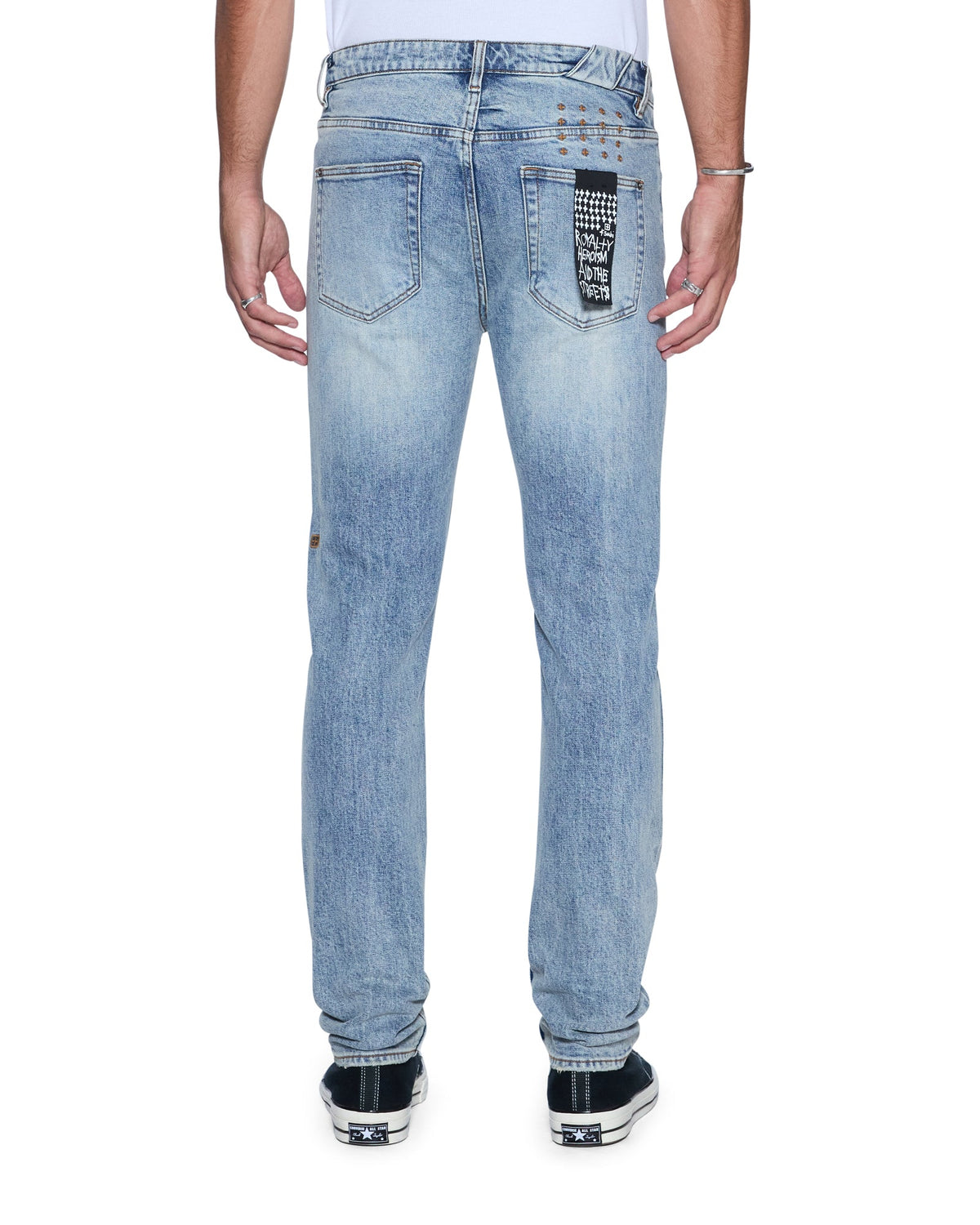 Mens Chitch Champagne Blue Slim Denim Jeans - Denim