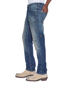 Mens Chitch K-dip Blue Sott Slim Denim Jeans - Denim