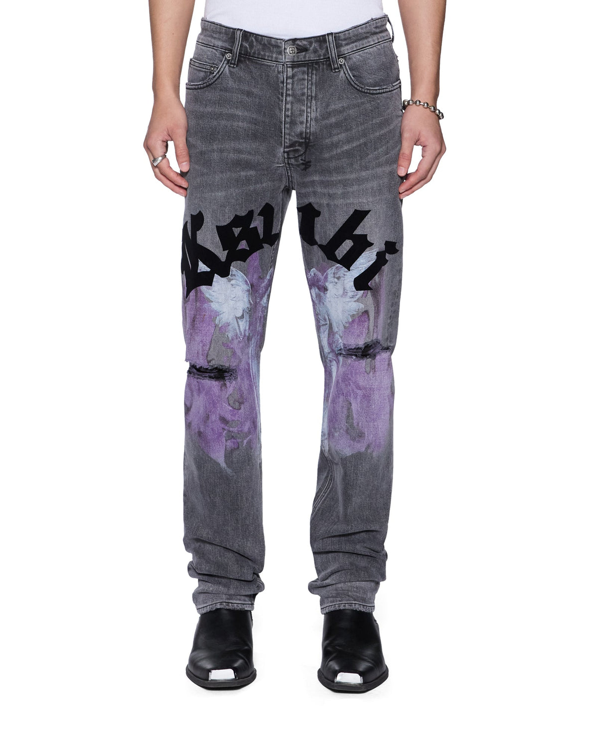 Mens Chitch Sinners Fallen Slim Denim Jeans - Grey