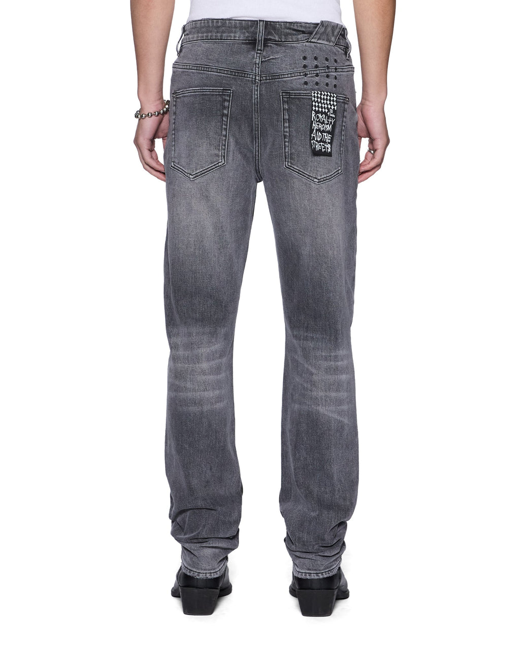 Mens Chitch Sinners Fallen Slim Denim Jeans - Grey