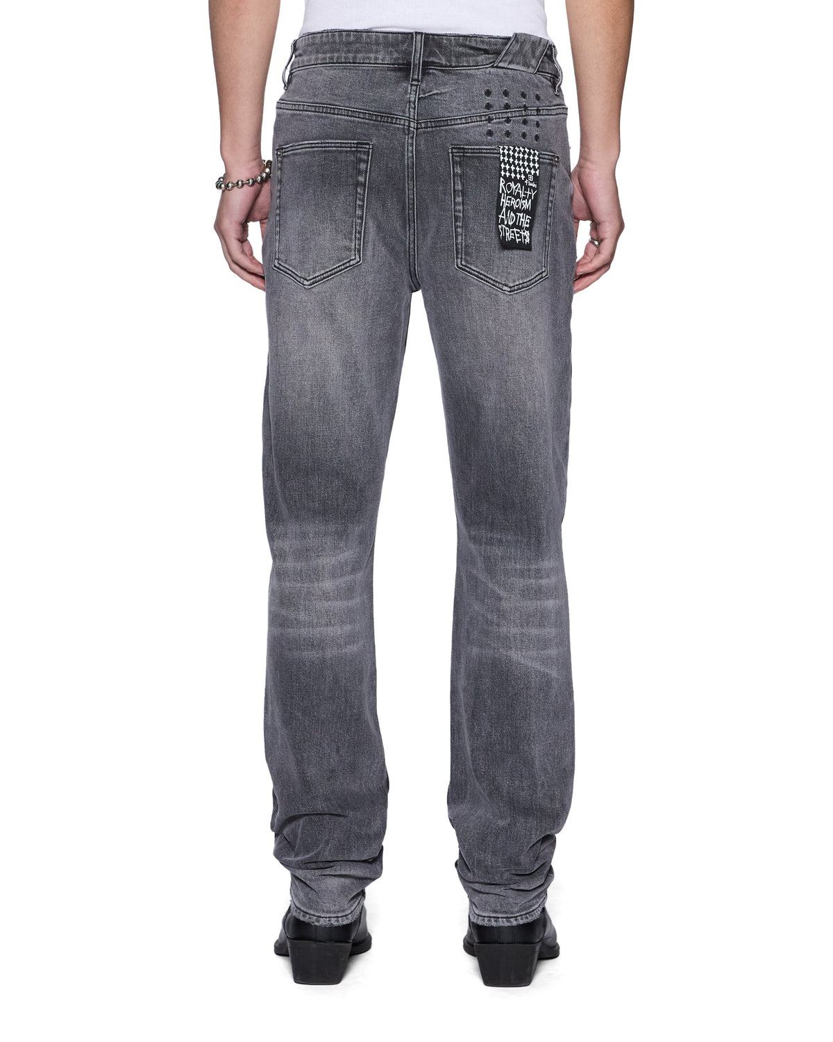 Mens Chitch Sinners Fallen Slim Denim Jeans - Grey