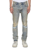 Mens Chitch Stature Blue Trashed Idols Slim Denim Jeans - Denim