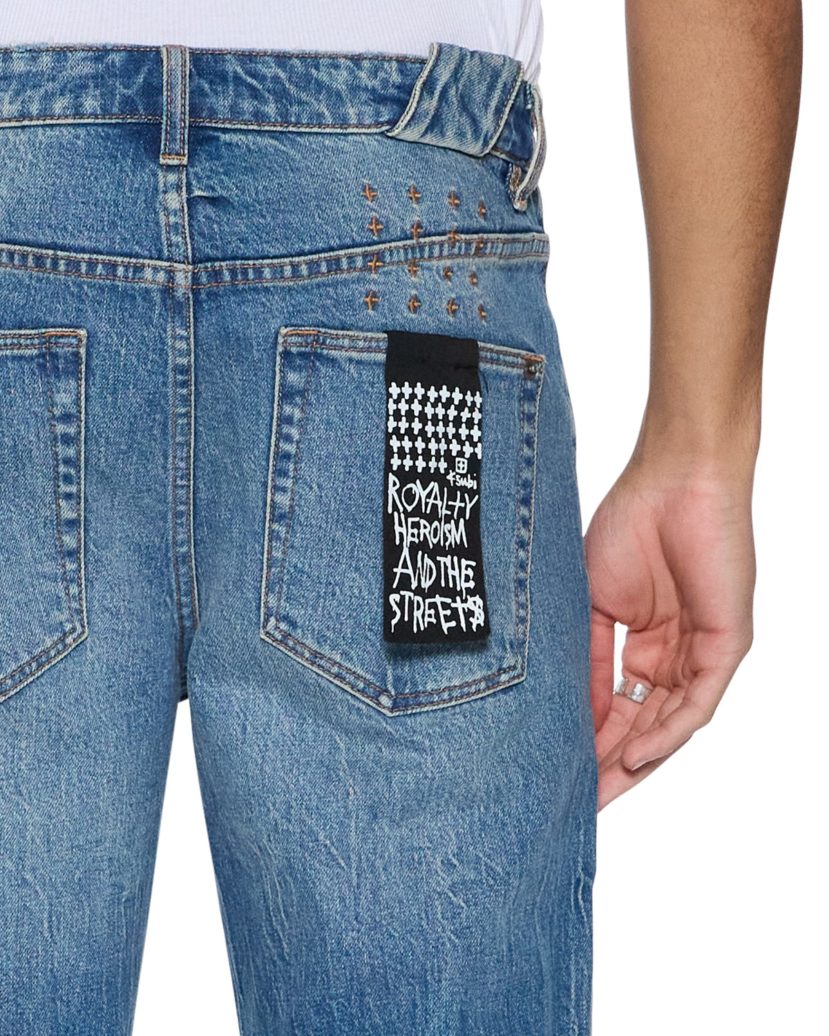 Mens Chitch Texas Blue Slim Denim Jeans - Denim