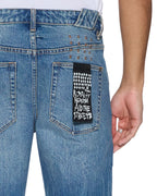 Mens Chitch Texas Blue Slim Denim Jeans - Denim