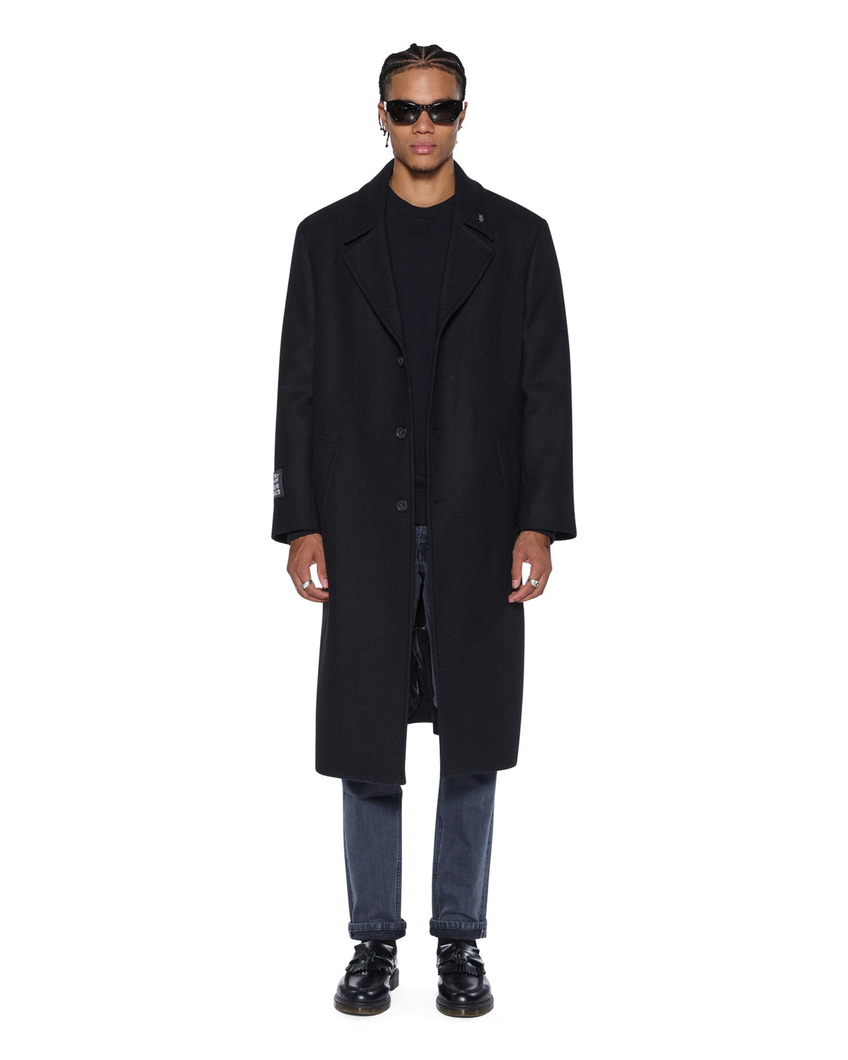 Mens Redemption Wool Coat Black Regular Jackets - Black