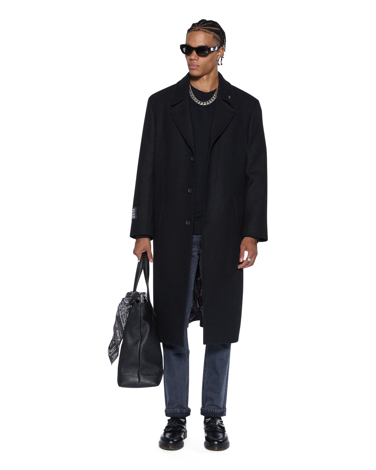 Mens Redemption Wool Coat Black Regular Jackets - Black