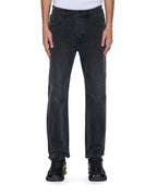Mens Hazlow 3rd Degree Black Straight Denim Jeans - Grey