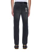 Mens Hazlow 3rd Degree Black Straight Denim Jeans - Grey