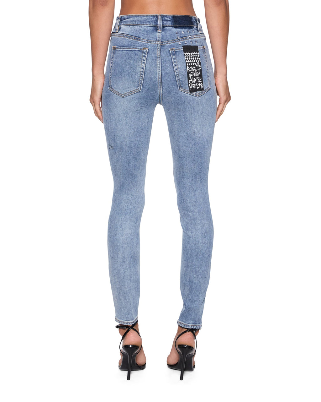 Womens Hi N Wasted True Vintage Skinny Denim Jeans - Denim