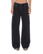 Womens Low Rider Noir Relaxed Denim Jeans - Black