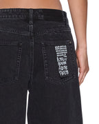 Womens Low Rider Noir Relaxed Denim Jeans - Black