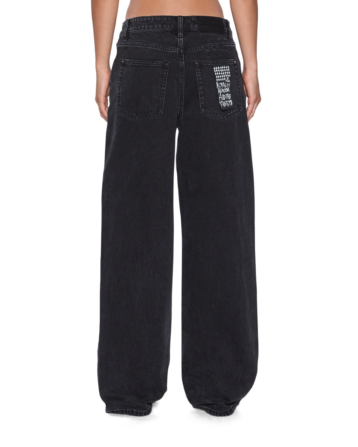 Womens Low Rider Noir Relaxed Denim Jeans - Black