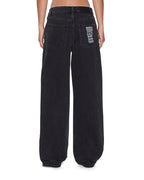 Womens Low Rider Noir Relaxed Denim Jeans - Black