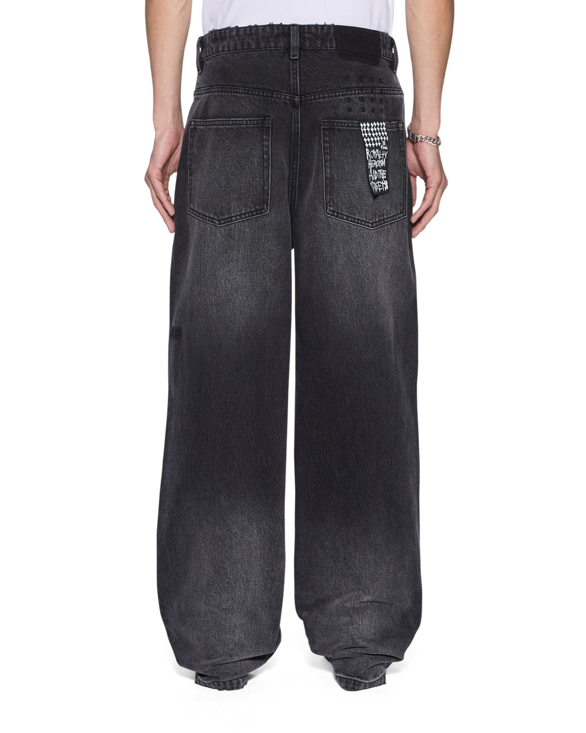 Mens Maxx Onyx Painted Relaxed Denim Jeans - Grey