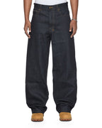 Mens Maxx Selvedge Raw Blue Baggy Denim Jeans - Denim
