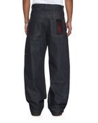 Mens Maxx Selvedge Raw Blue Baggy Denim Jeans - Denim