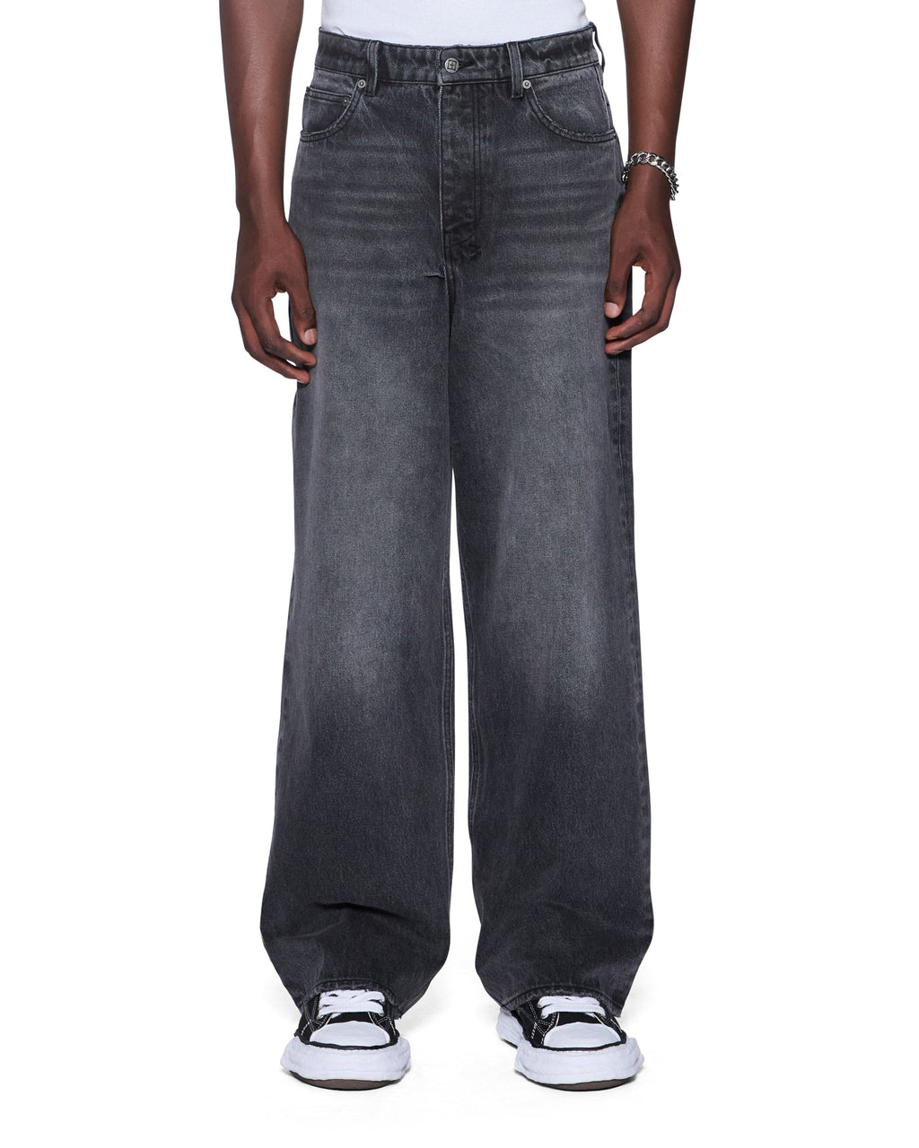 Mens Maxx Villian Grey Baggy Denim Jeans - Grey