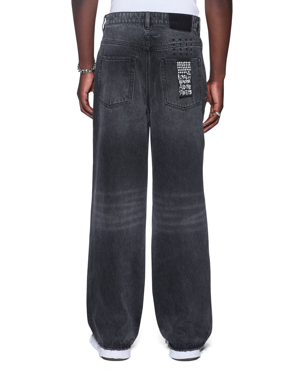 Mens Maxx Villian Grey Baggy Denim Jeans - Grey
