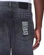 Mens Maxx Villian Grey Baggy Denim Jeans - Grey