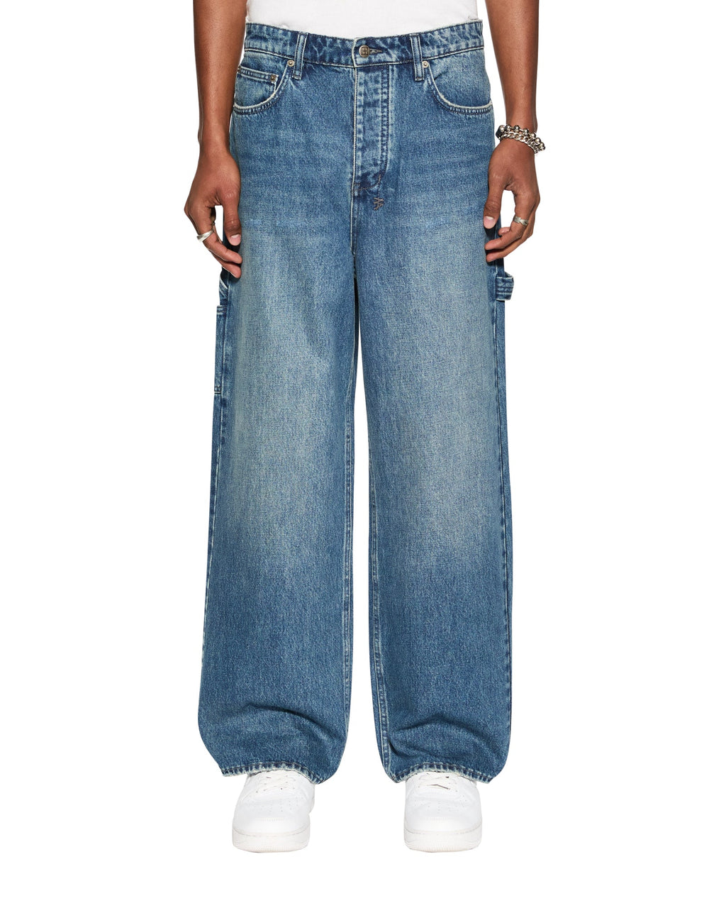 Mens Maxx Mids Baggy Denim Jeans - Denim
