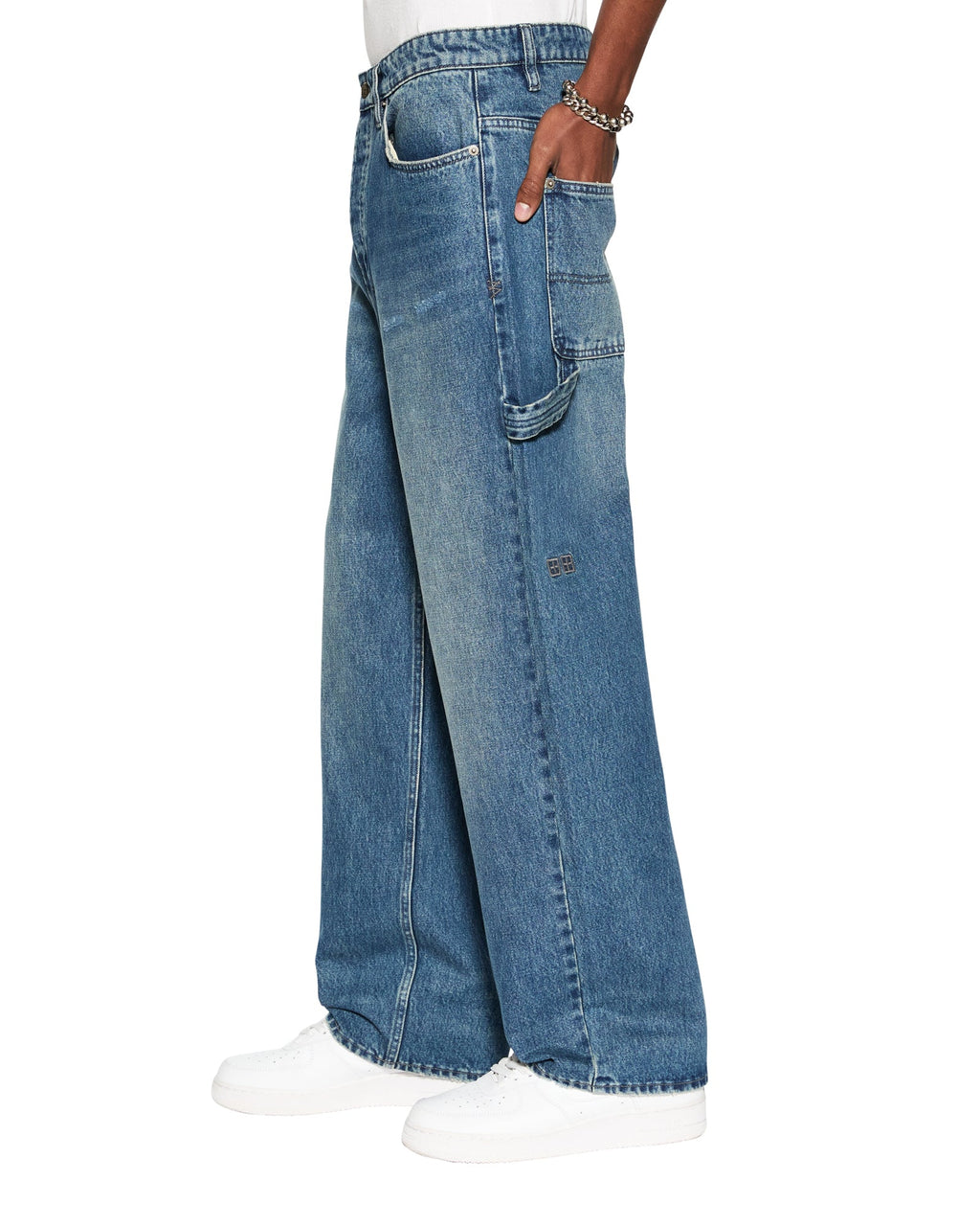 Mens Maxx Mids Baggy Denim Jeans - Denim