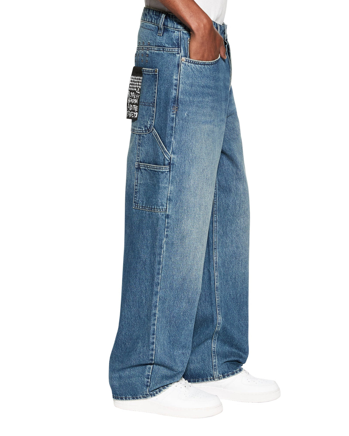 Mens Maxx Mids Baggy Denim Jeans - Denim