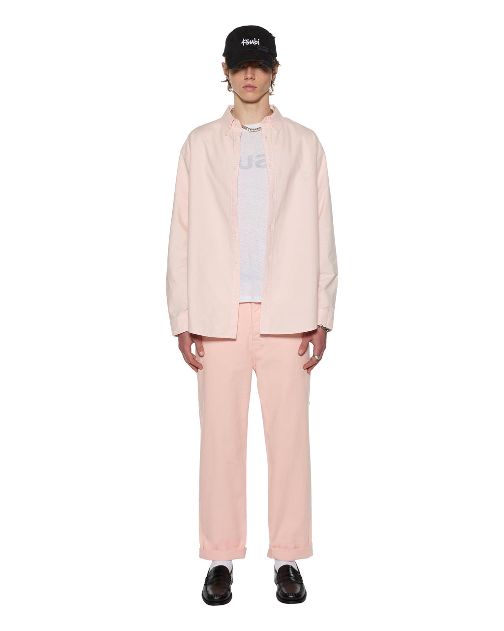 Mens Rival Chino Trouser Floss Straight Pants - Pink