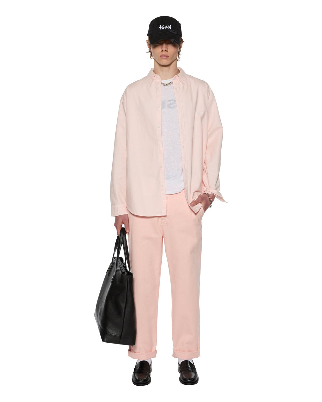 Mens Rival Chino Trouser Floss Straight Pants - Pink