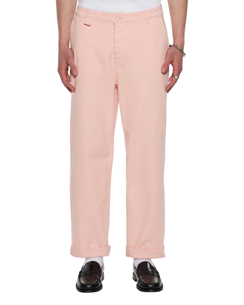 Mens Rival Chino Trouser Floss Straight Pants - Pink