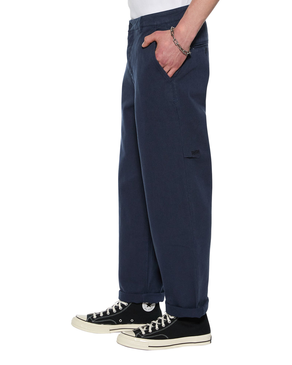 Mens Rival Chino Trouser Navy Straight Pants - Navy