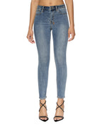 Womens Spray On True Vintage Skinny Denim Jeans - Denim