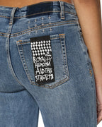 Womens Spray On True Vintage Skinny Denim Jeans - Denim