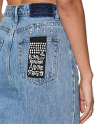 Womens Strider Authentik Wide Denim Jeans - Denim